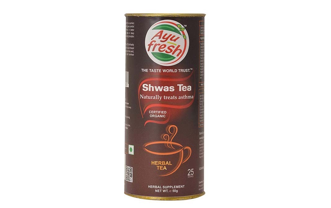 Ayu Fresh Shwas Tea, Naturally Treats Asthma   Container  50 g grams